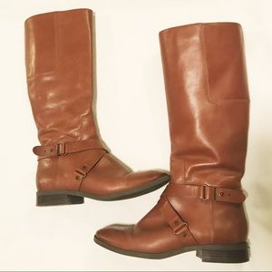 Nine West Brown Leather Riding Boots